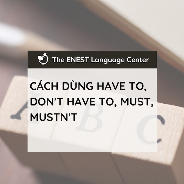 #18 Cách dùng have to, don’t have to, must, mustn’t